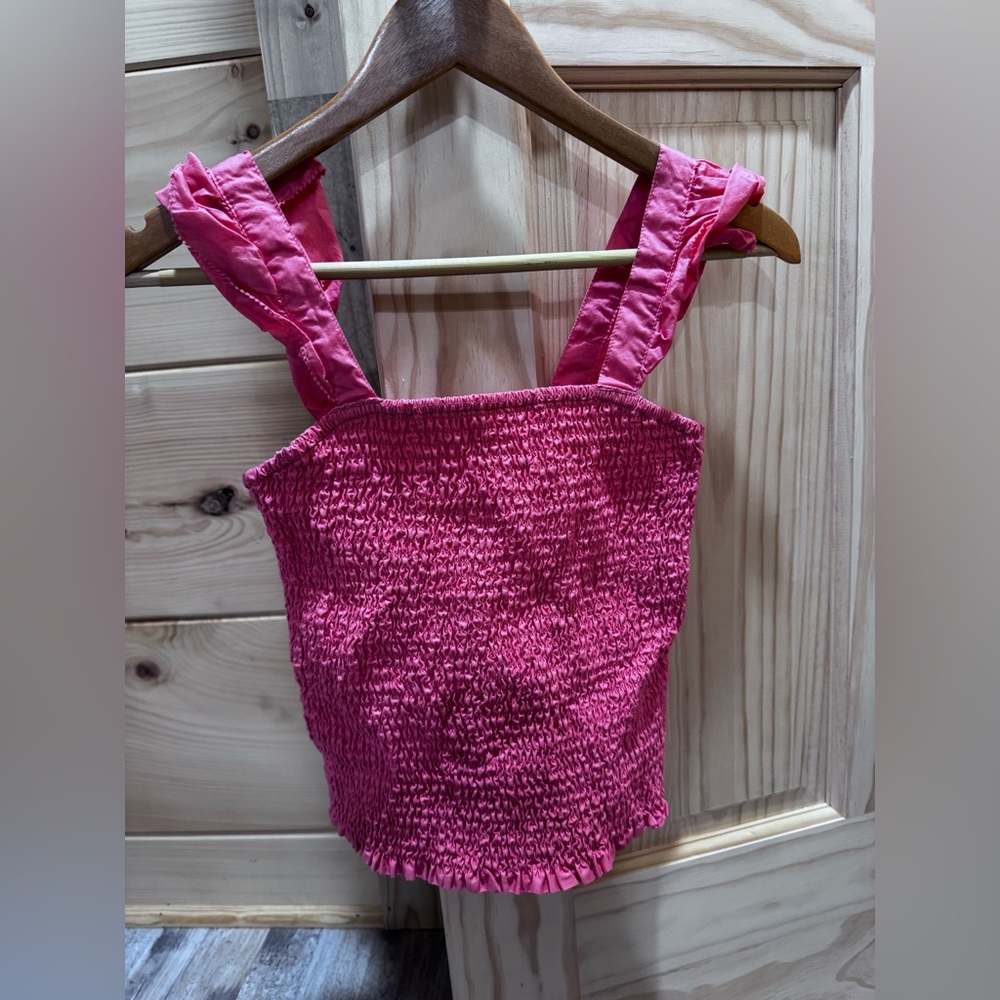 Old Navy Fuchsia Smocked Top